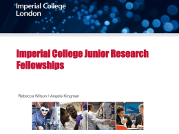 Imperial College Junior Research Fellowships