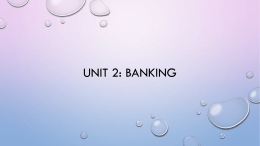 Unit 2: Banking - Dunkerton High School