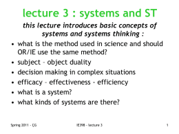 lecture 2: systems thinking - Middle East Technical University