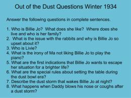 Out of the Dust Questions Winter 1934
