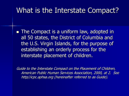 What is the Interstate Compact?