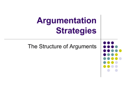 Argumentation Strategies