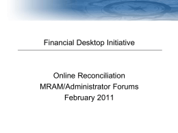 Administrator Forum Presentation Aug 2010 (Updated)