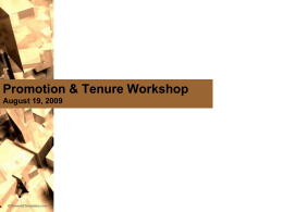 Promotion & Tenure Workshop