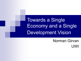 Towards a Single Economy and a single development vision