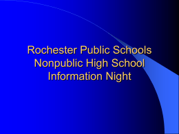 Non-Public High School Registration