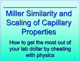 Miller Similarity and Scaling of Capillary Properties