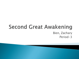 Second Great Awakening - Dr. Michael M. Krop Senior High