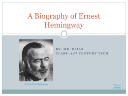 A Biography of Ernest Hemingway - Lake