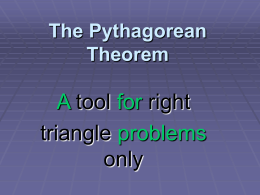 PowerPoint Presentation - The Pythagorean Theorem