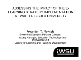 ITS Integration Project Presentation to IEM 19 March 2007
