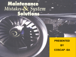 Maintenance Mistakes & System Solutions - COSCAP-SA