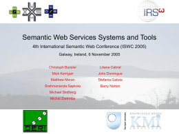 ISWC 2005 Semantic Web Services