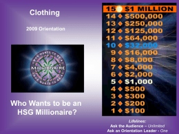 Who wants to be a millionaire template
