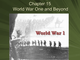 15- World War One and Beyond - Home