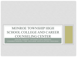 Monroe Township High School College and Career Counseling