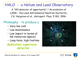 HALO - Helium And Lead Observatory