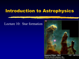 Introduction to Astrophysics, Lecture 10