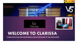 WELCOME TO CLARISSA