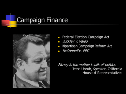 Campaign Finance - Mundelein High School