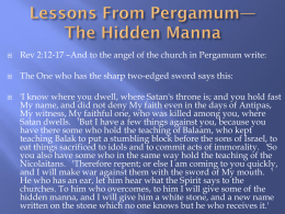 Lessons From Pergamum - WhiteDove Ministries