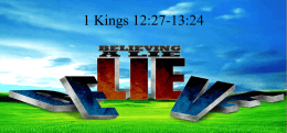 1 Kings 12:27-13:10 - Oologah church of Christ