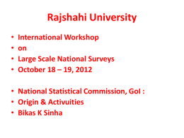 Background - University of Rajshahi