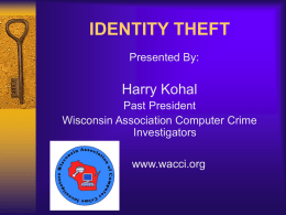 IDENTITY THEFT - Association for Information and Image