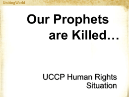 Killing our Prophets…