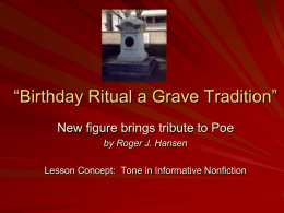 Birthday Ritual a Grave Tradition”