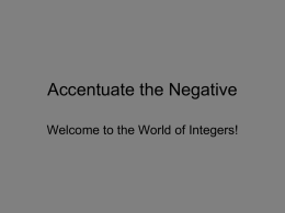 Accentuate the Negative