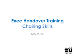 Exec Handover TrainingChairing Skills
