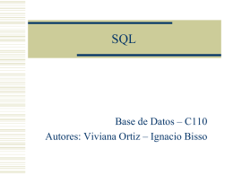 SQL – Introduccion