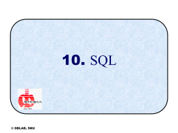 10. SQL - ::DBLAB에 오신것을 환영합니다.::