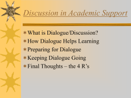 Discussion in Academic Support