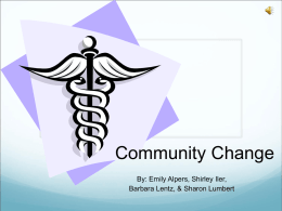 Community Change - Barbara Lentz