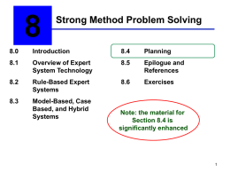 Chapter 8: Strong Method Problem Solving