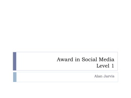 Award in Social Media Level 1