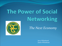 The Power of Social Networking - Pawnshop Consulting Group