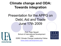 Climate change and ODA: Towards integration Presentation