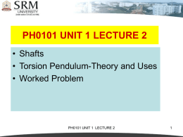 Shafts - Srm University