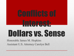 CONFLICTS OF INTEREST - Federal Bar Association