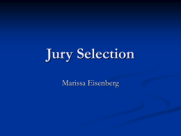 Jury Selection - Columbia Law School
