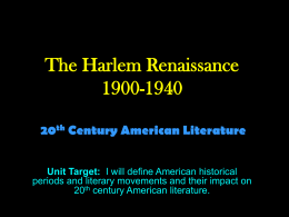 Harlem Renaissance 1900-1940