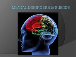 Mental Disorders & Suicide - Freeport Area School District