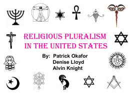 RELIGIOUS PLURALISM IN THE UNITED STATES