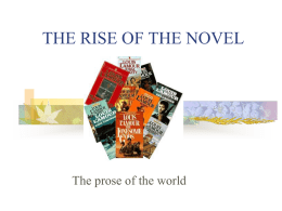 The rise of the novel - EMC