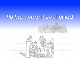 Peitho Personified, Reified