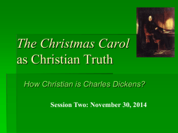 The Christmas Carol as Christian Truth