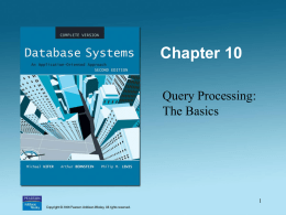 Query Processing: The Basics